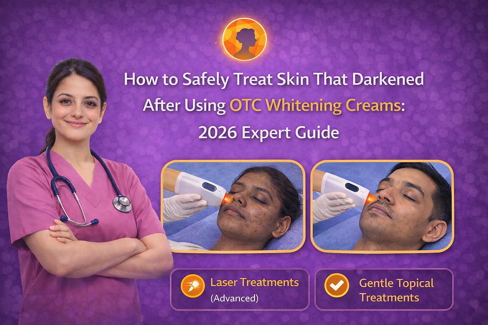 Treatment for Skin Darkening After Whitening Creams - Amber Skin Clinics