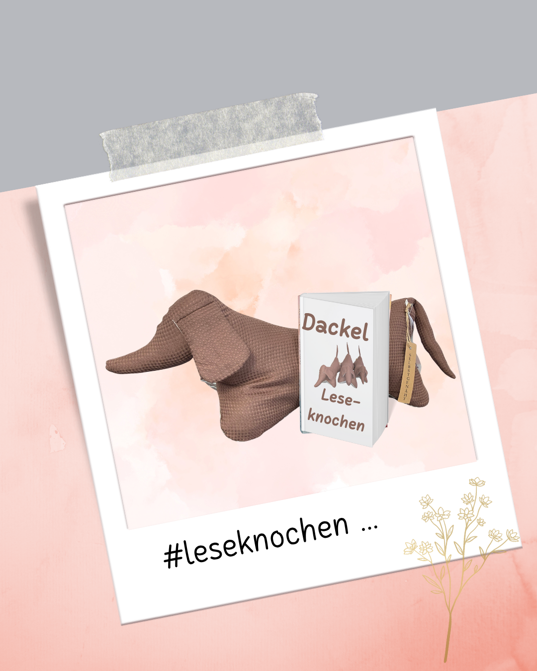 Leseknochen Dackel braun
