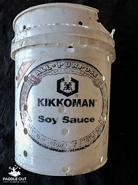 Odd item soy sauce bucket in LA Harbor