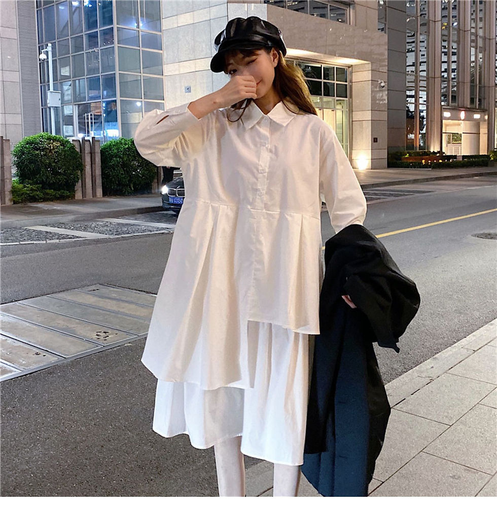 韓国シャツえり変形ワンピース | 広州仕入れの広州エクスプレス