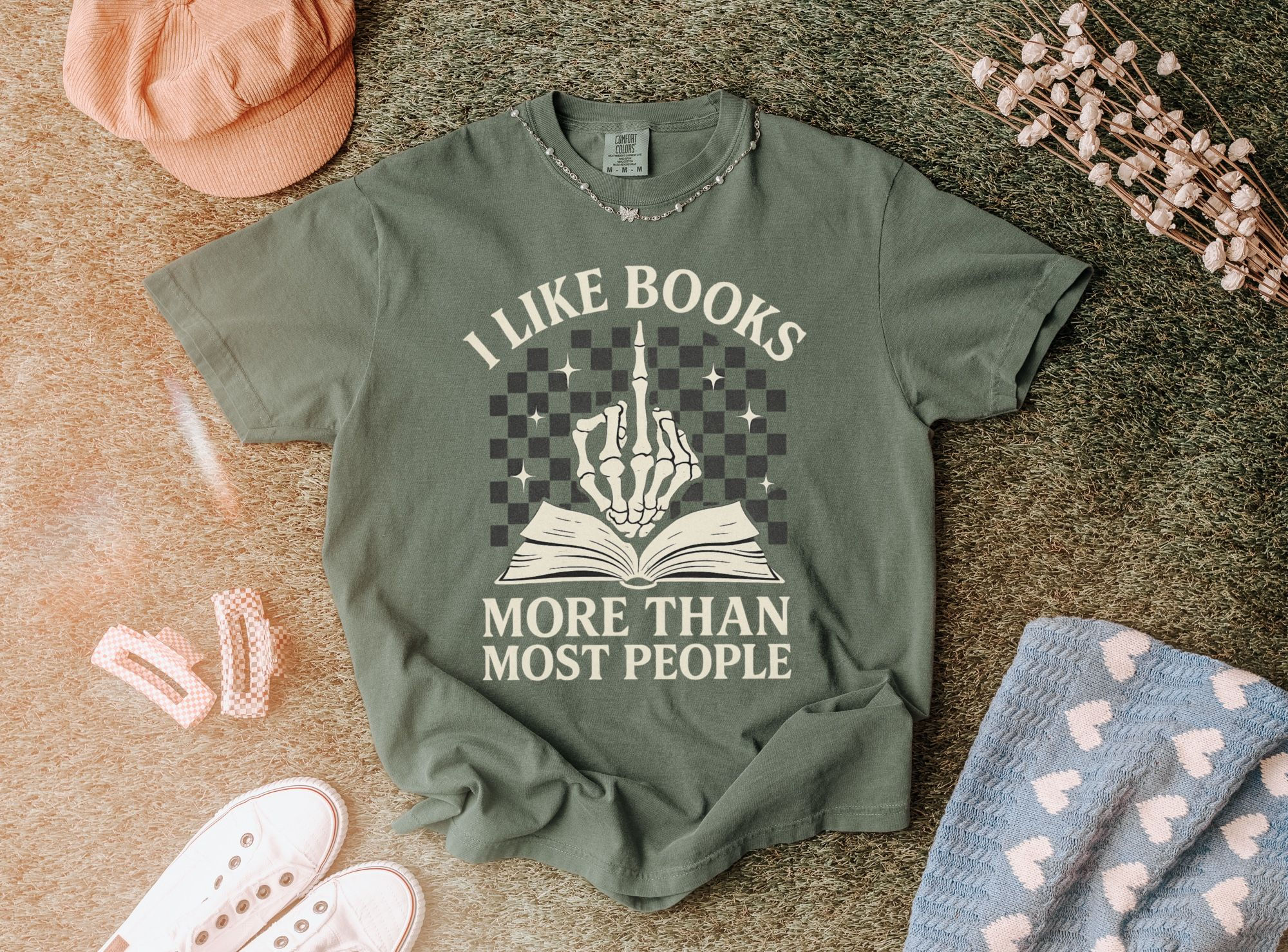 I Like Books More Than Most People Graphic Tee