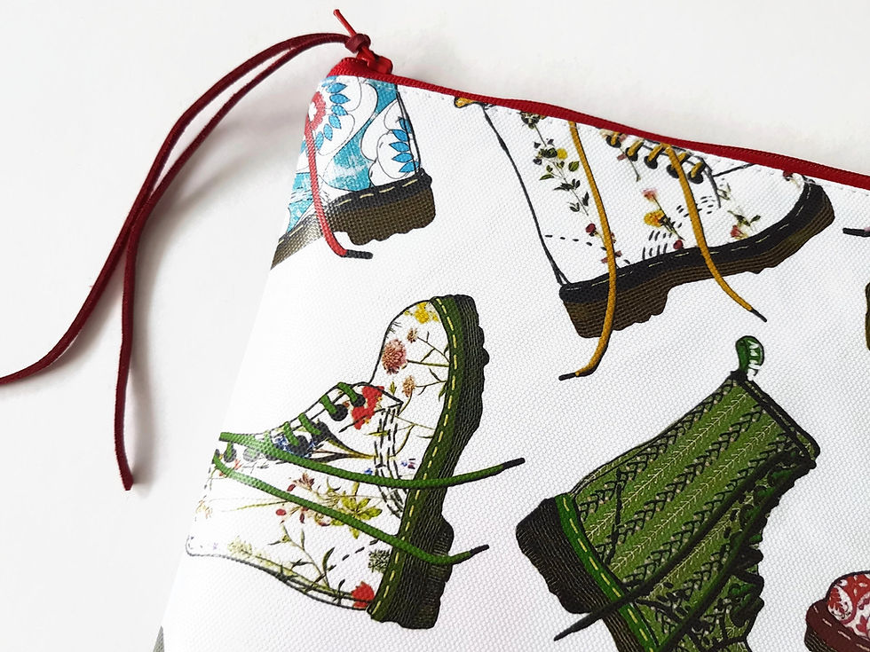 Миниатюра: Dr.Martens, Docs print, boots, faux leather vegan cosmetic bag.