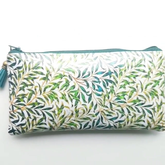 縮圖：Phone sleeve,phone pouch,phone wallet,phone storage,leaves fabric,