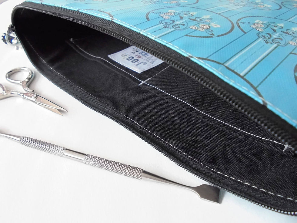 Miniatura: art deco print, turquoise, toiletry bag, make-up pouch