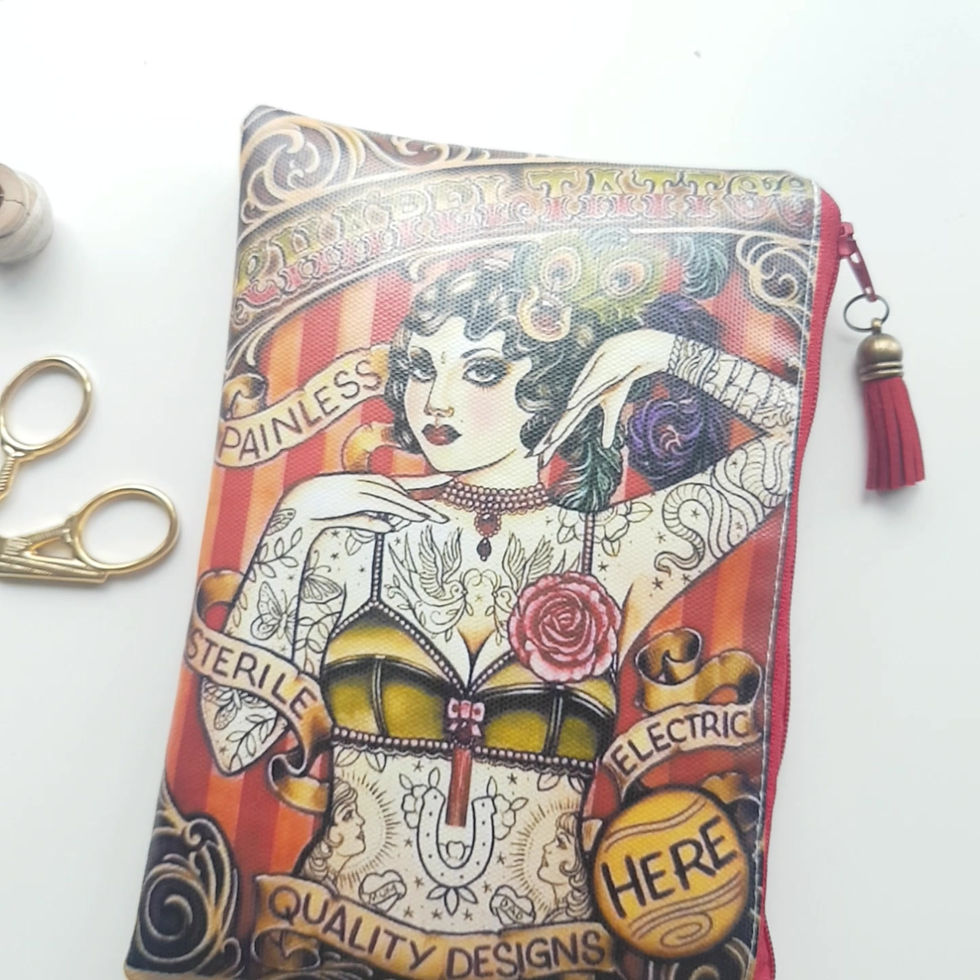 Miniatura: Retro style tattoo girl.