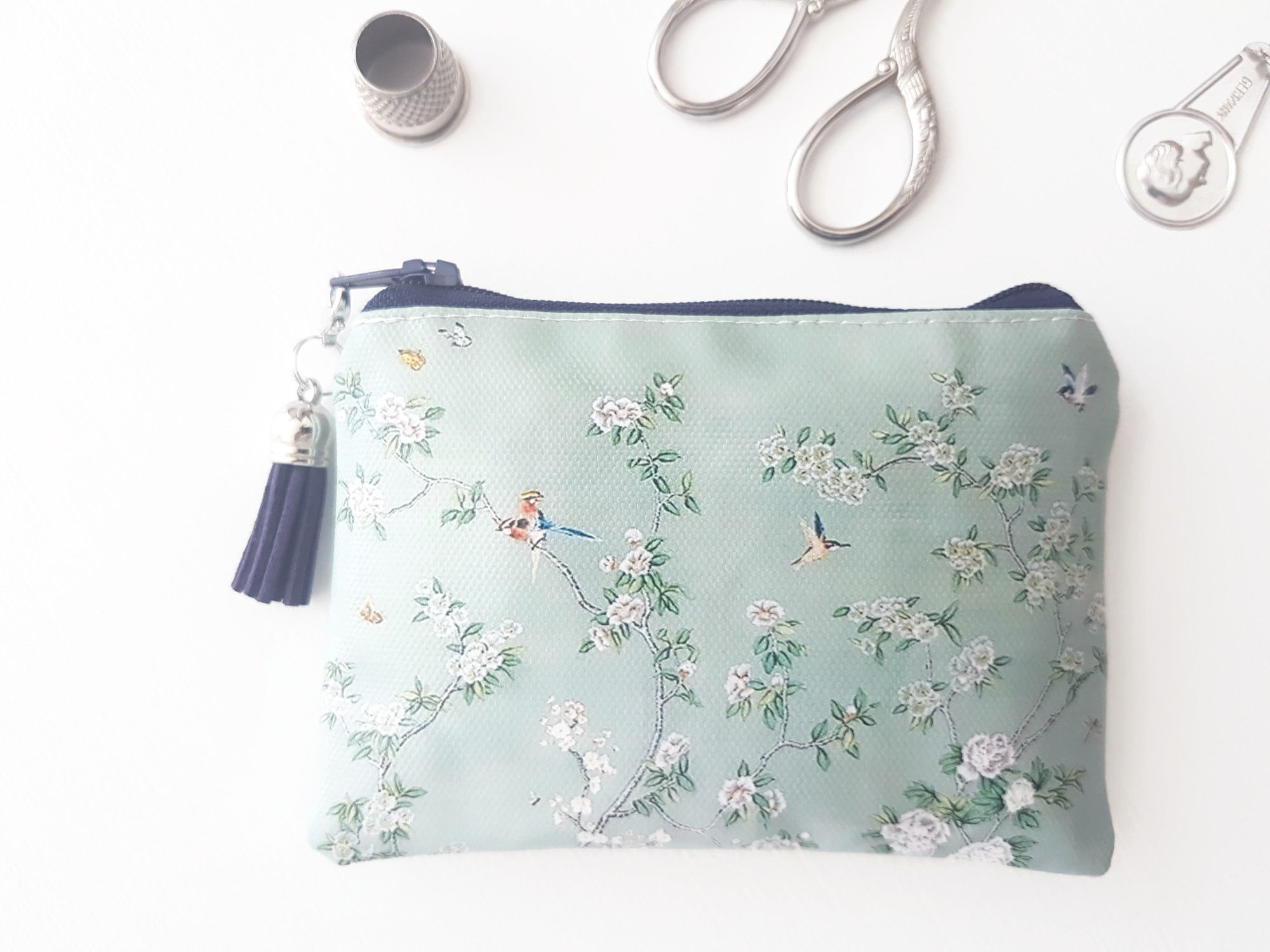 Chinoiserie vegan small wallet, animal freindly gifts.