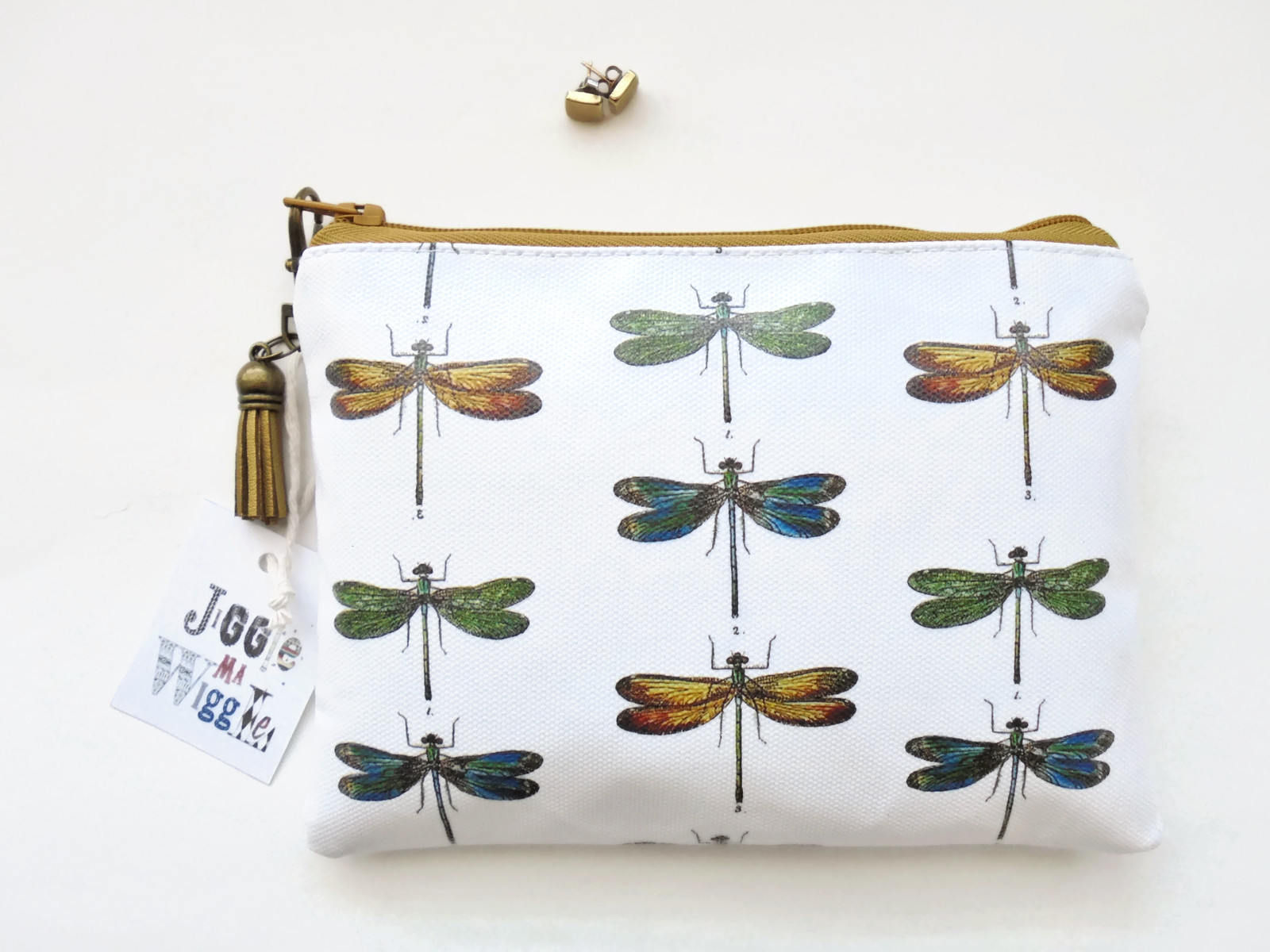 zoology,dragonflies,entomology print,wallet, waterproof pouch,eco gif