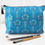 Miniatura: Gifts for her, Wash bag, art deco, turquoise, travel bag, cosmetic bag, zip bag,