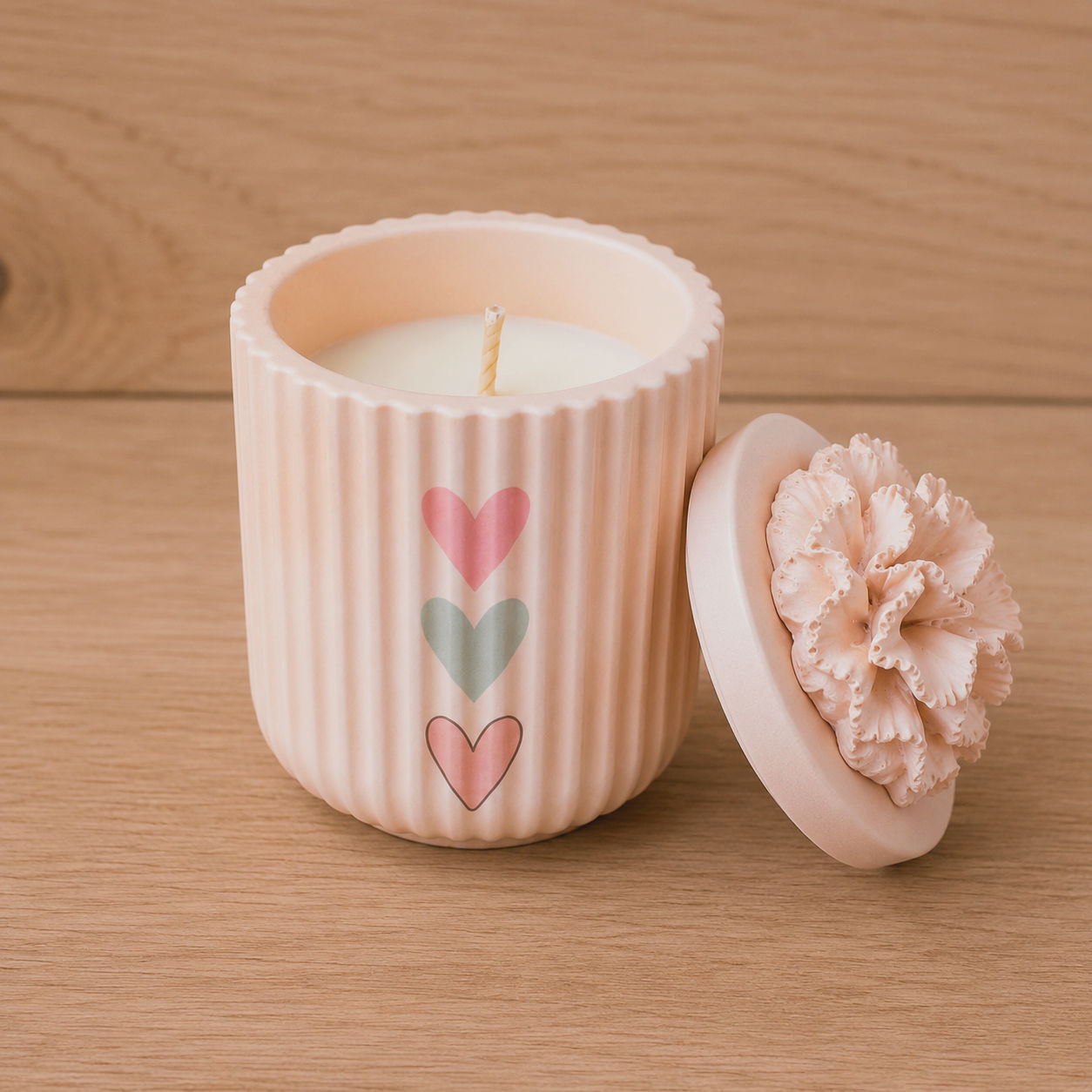 Geurkaars "ROOS" peach