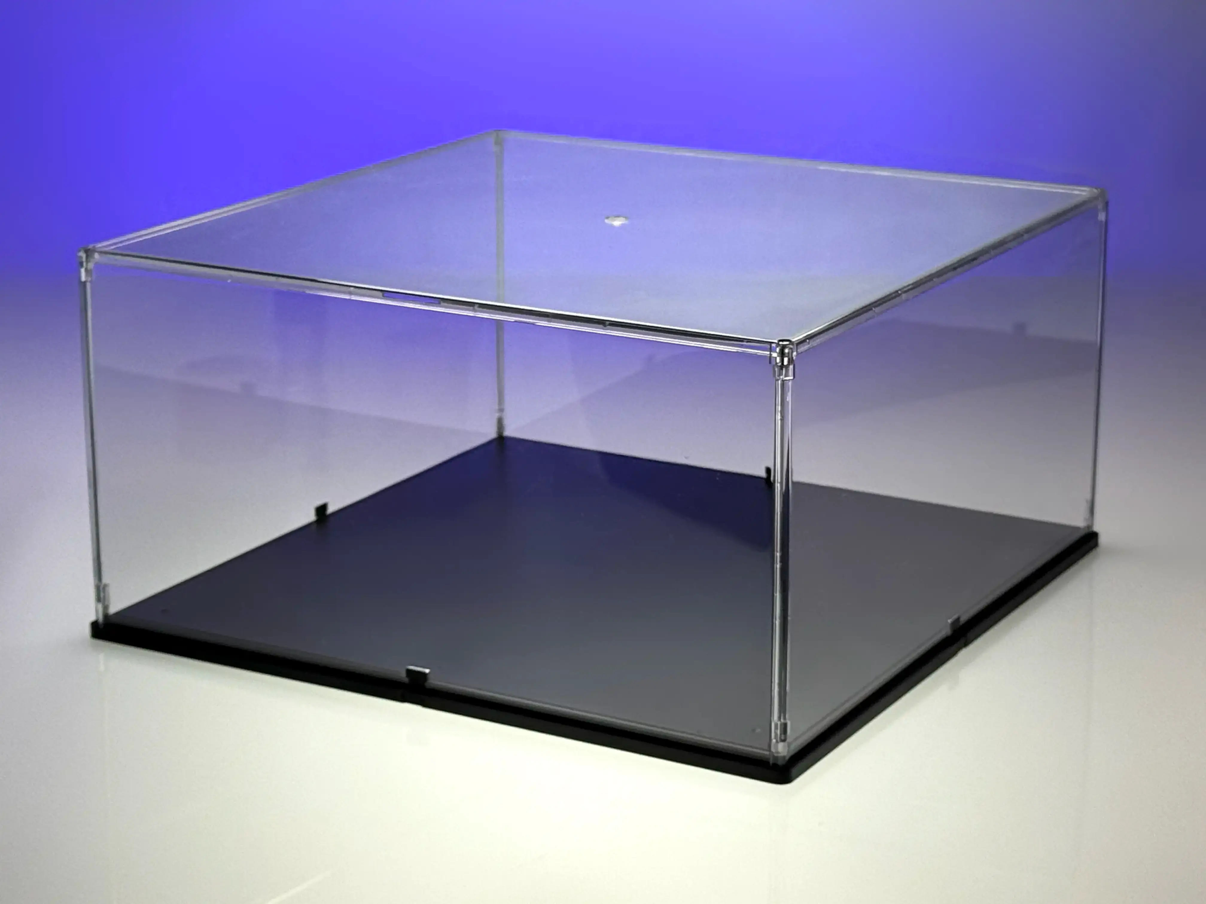 Empire Display Case by Cobalt Keep with clear polycarbonate cover and magnetic steel base