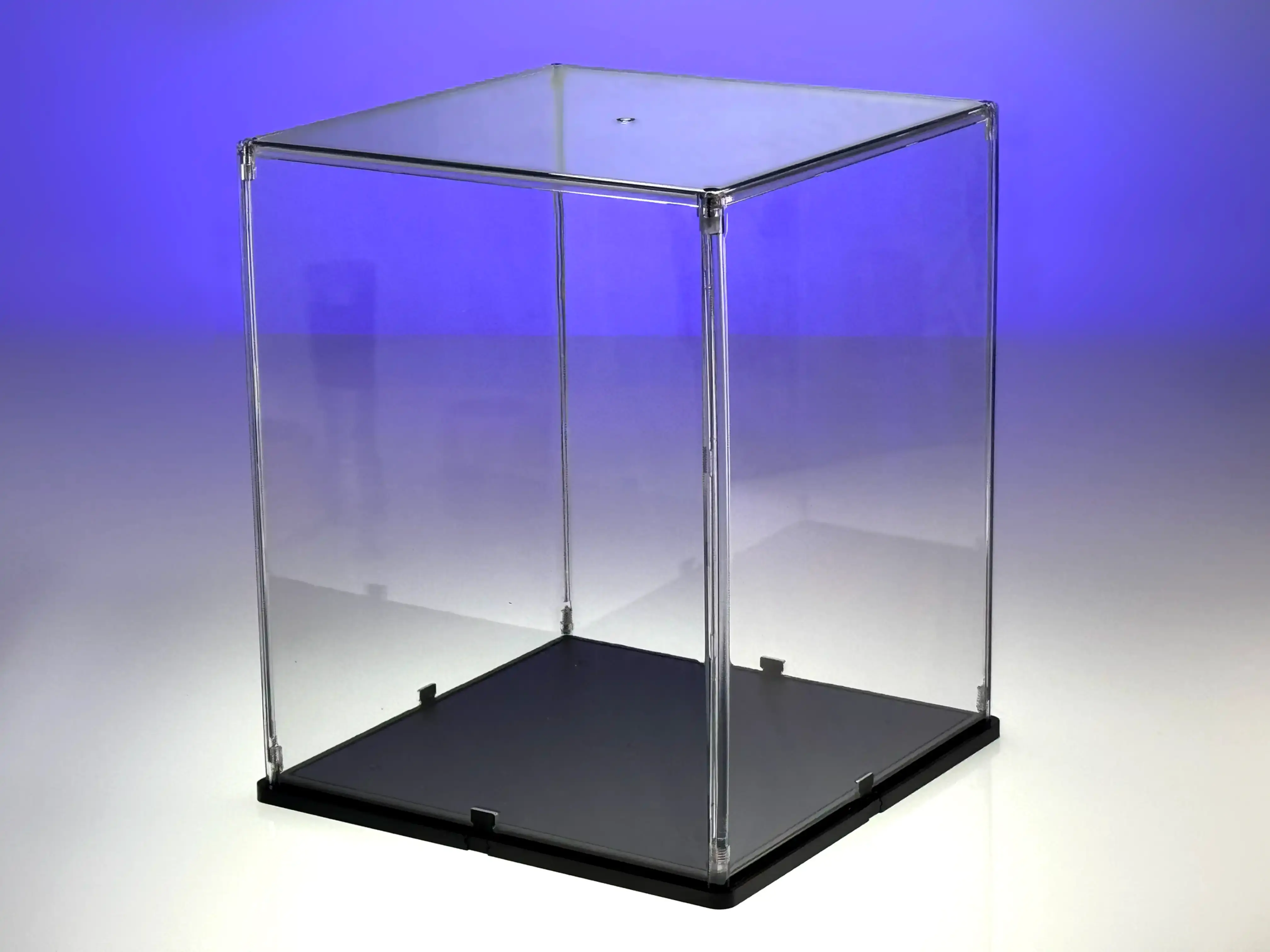 Crown Display Case by Cobalt Keep with clear polycarbonate cover and magnetic steel base