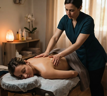 Relaxing massage treatment at Erika’s Beauty in Derby, helping clients unwind and ease everyday muscle tension