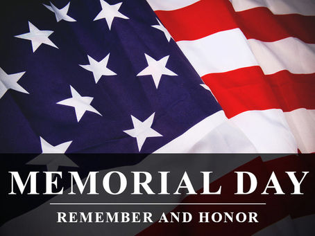 Happy Memorial Day Weekend!