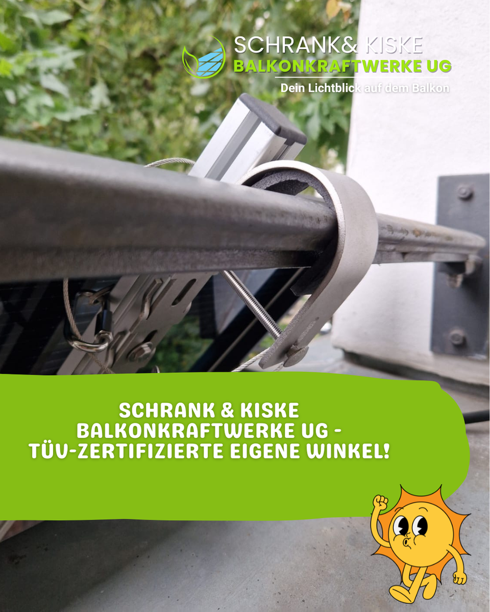 Schrank & Kiske Balkonkraftwerke UG - Kundenprojekt Oktober 2025 mit 2 Solarmodulen a 455 und 800 Watt Wechselrichter.