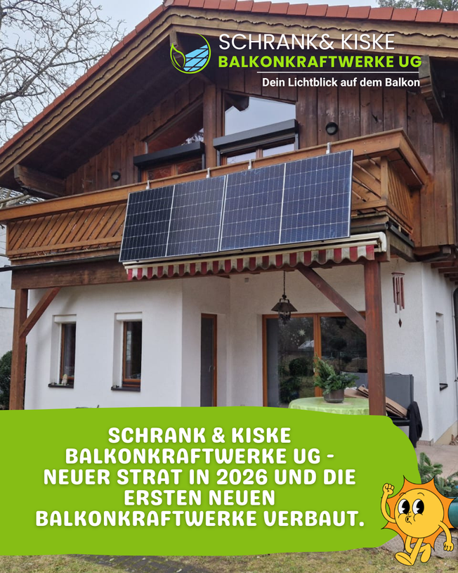 Schrank & Kiske Balkonkraftwerke UG – neues Balkonkraftwerk 2026. Maßanfertigungen für die fachgerechte Fachmontage in Berlin-Brandenburg