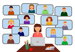 internet-class-teacher-children-online-distance-learning-vector-illustration-education-fla