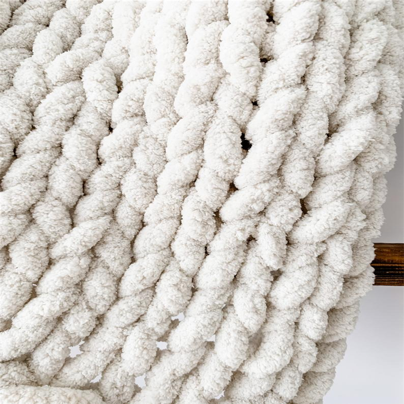 Thumbnail: Super Chunky Giant Arm Crochet Knit Jumbo Chunky Chenille Yarn Blanket