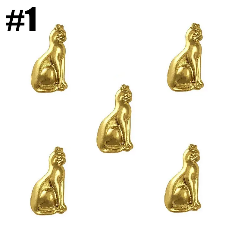 Thumbnail: 20PCS Beauty Egyptian Style Gold Nail Charms 3D
