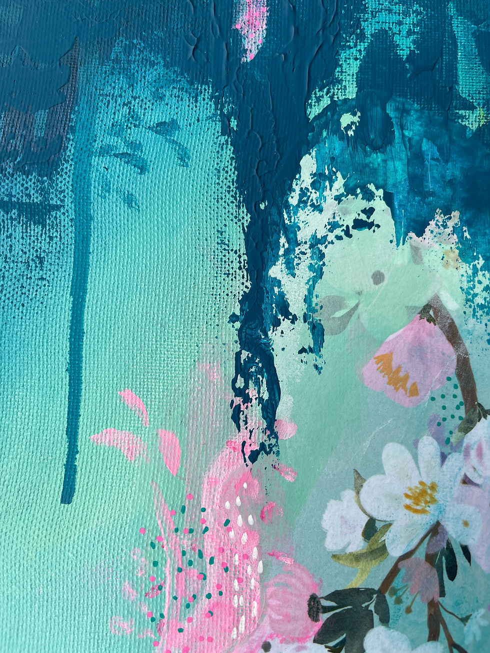 Thumbnail: Celebration- Love Letters Floral Abstract Art
