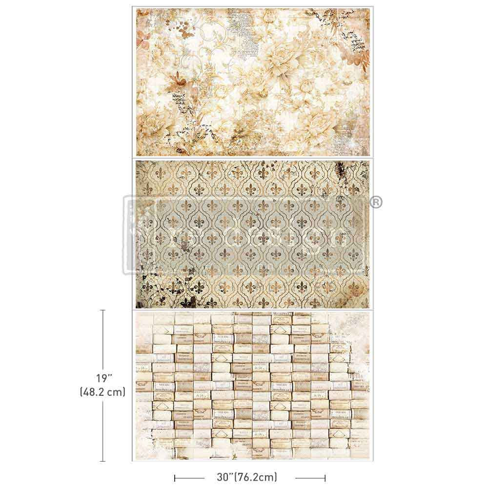 Redesign Decoupage Decor Tissue Paper Pack  Enchanted Romance 19.5"x30" 3 sheets