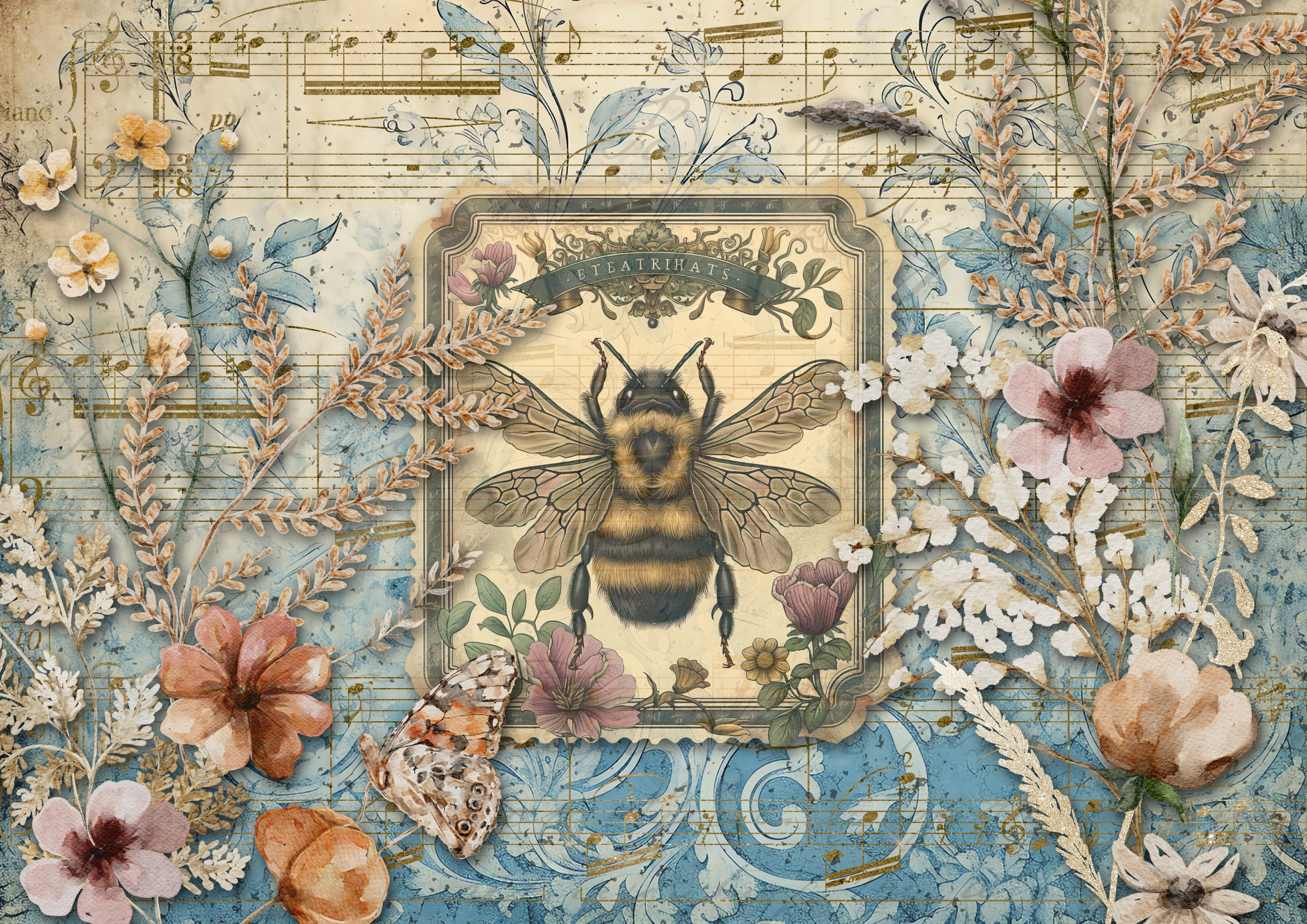Decoupage Queen Rice Paper- Bee Friend 