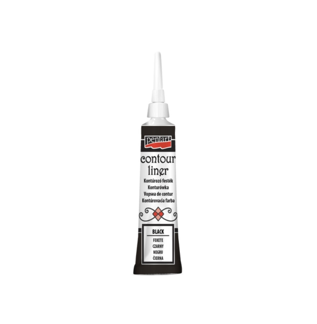 Pentart Contour Liner - Black 20ml