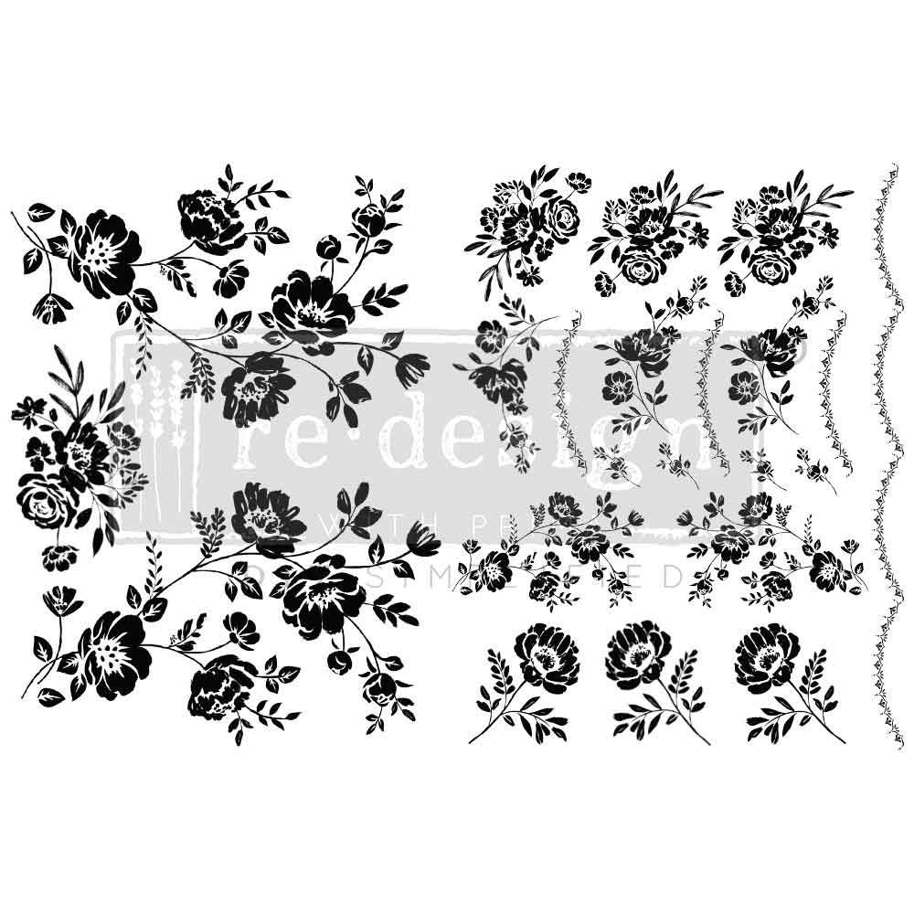 H2O Transfers Gold – Blossomy – 2 sheets, 8.5″x11″