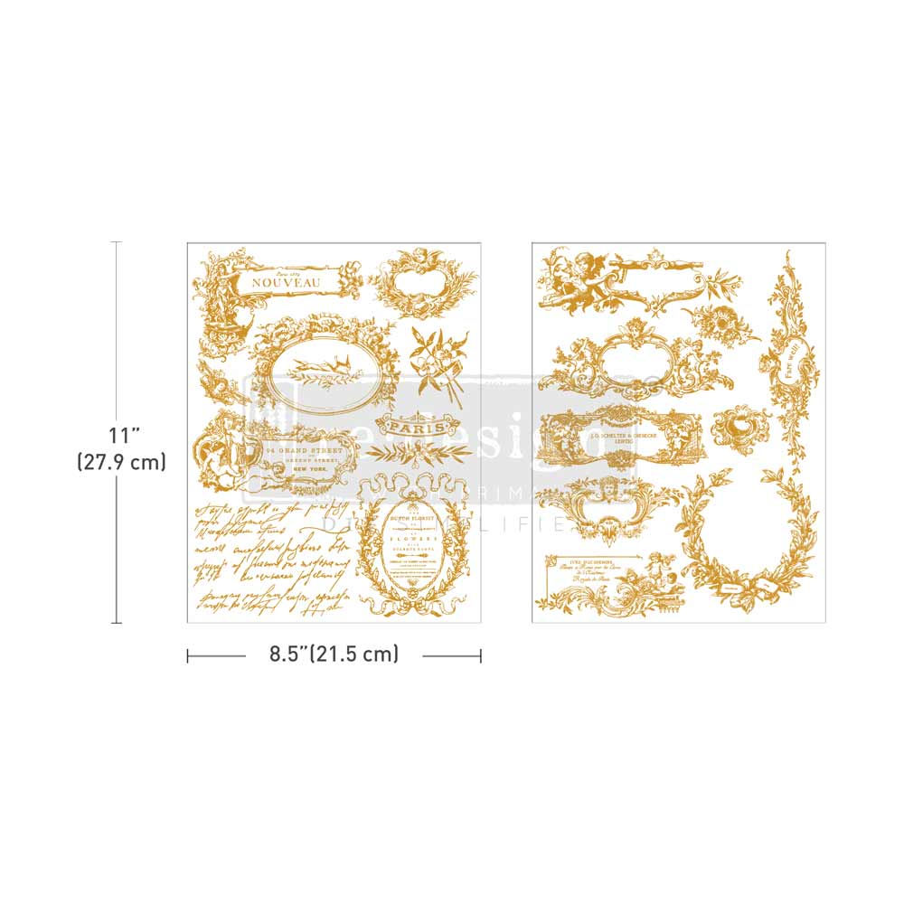 Middy Foil Transfers® Kacha – Label De Luxe – 2 sheets,