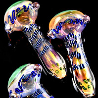 Fumed & Striped Glass Pipe