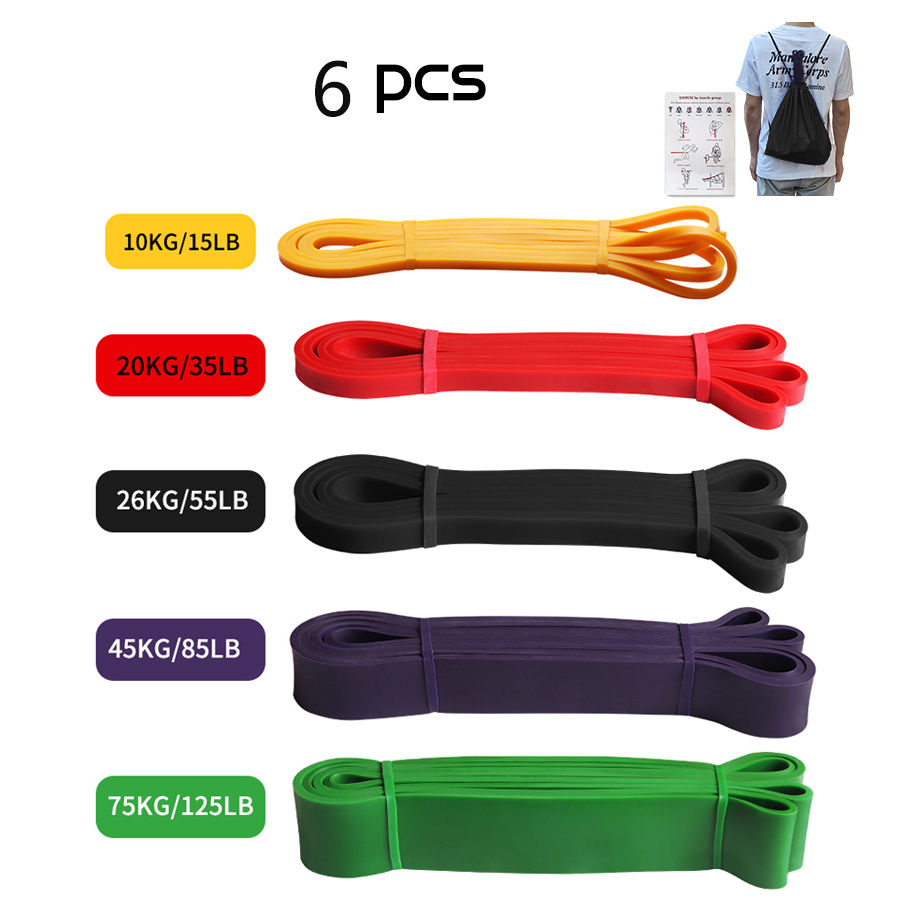 Thumbnail: Workout Pilates Latex Resistance Band Exercise Elastic Band For Sport Strength P
