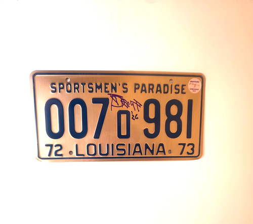 Sportsman's Paradise License Plate Officially Autographed by