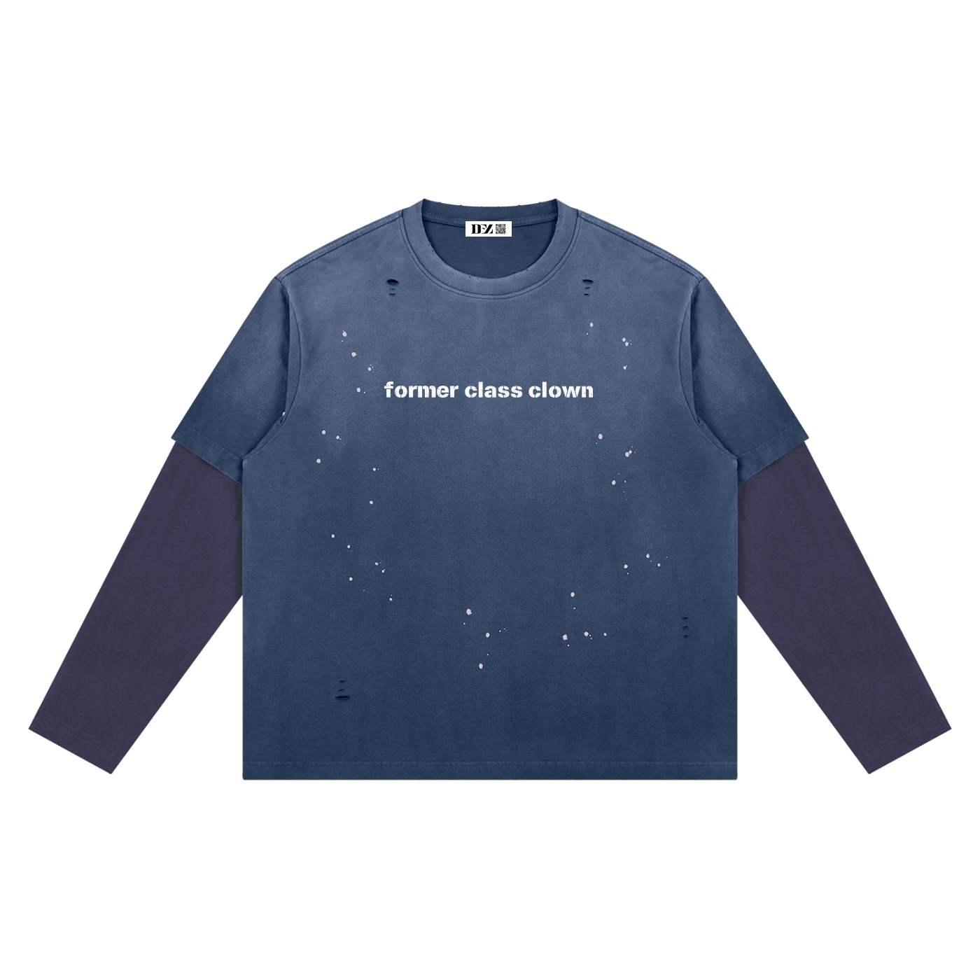 Former Class Clown- Distressed Long Sleeve, by Dez