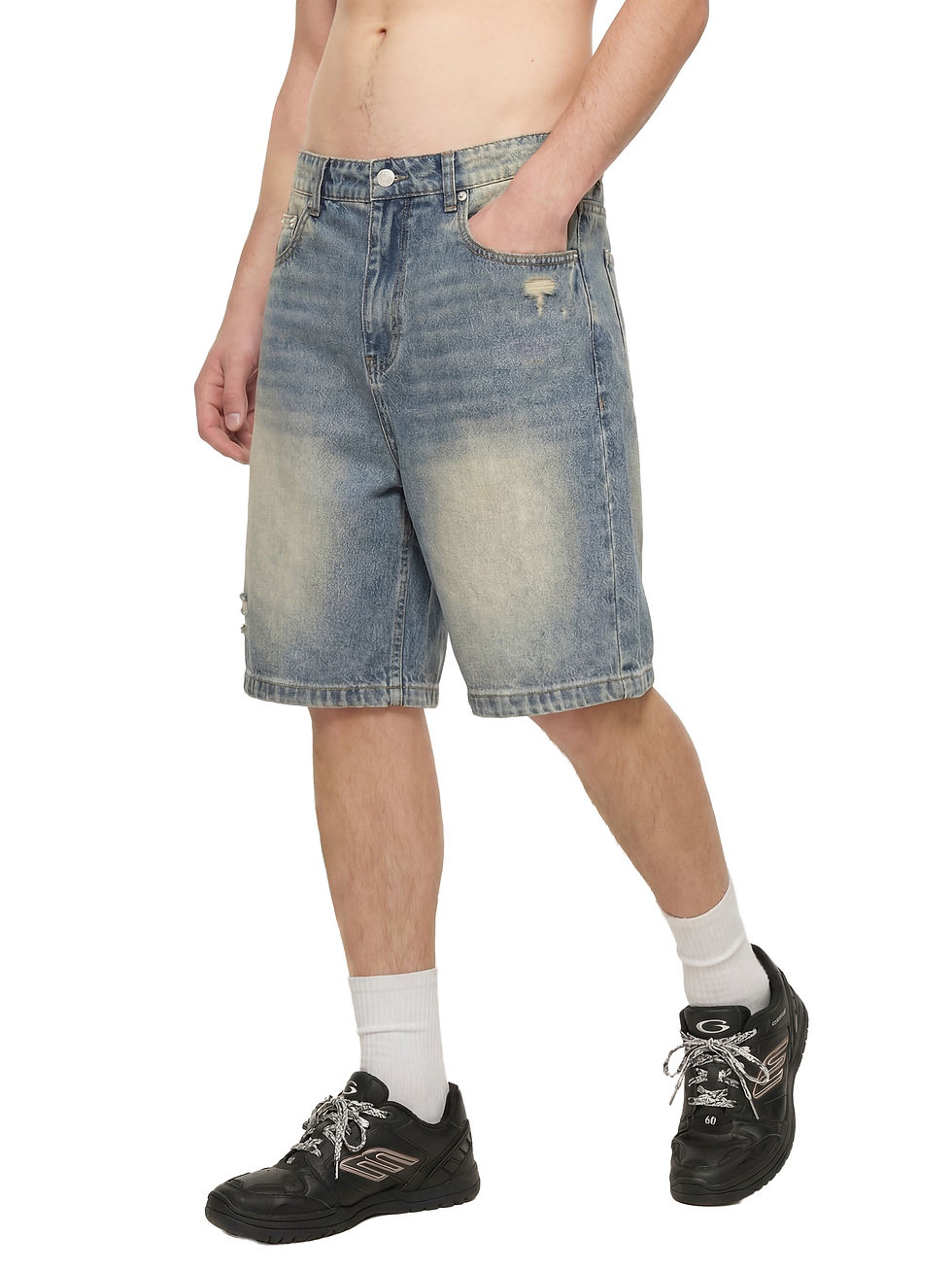 Thumbnail: ɘvolove Studios – “Sandwave” Vintage Sandblasted Denim Shorts