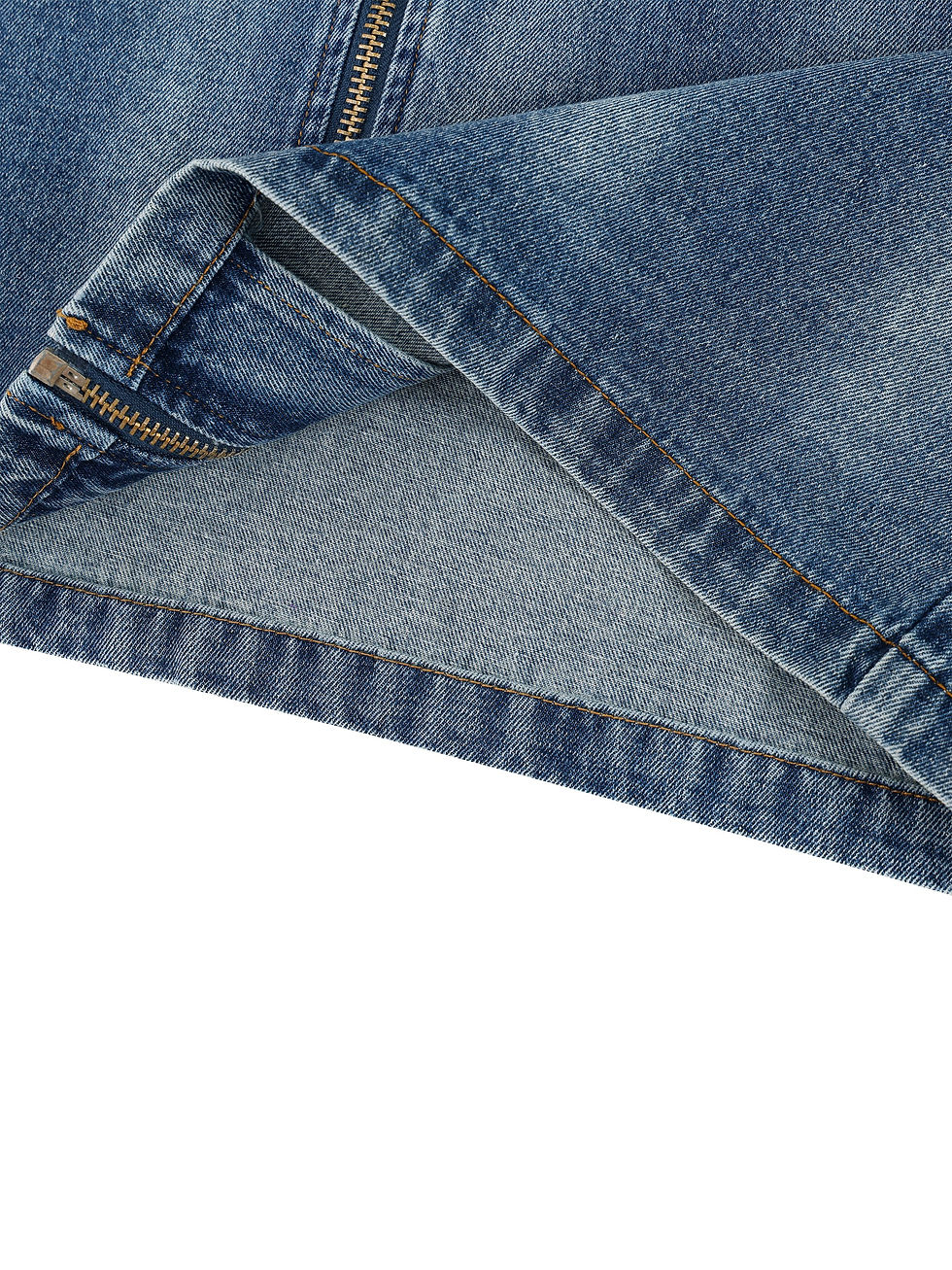 Thumbnail: ɘvolove Studios – “RetroZip Overshirt” Vintage-Washed Full-Zip Denim Shirti