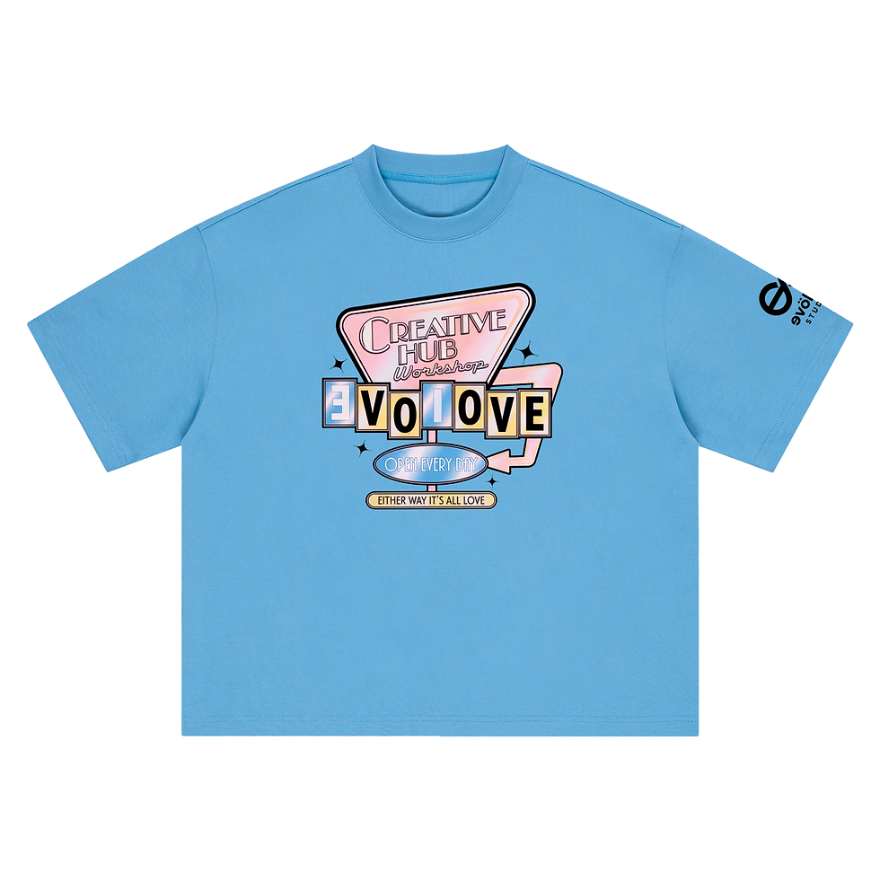 Thumbnail: ɘvolove Studios – “Creative Hub” Boxy Oversized T-Shirt