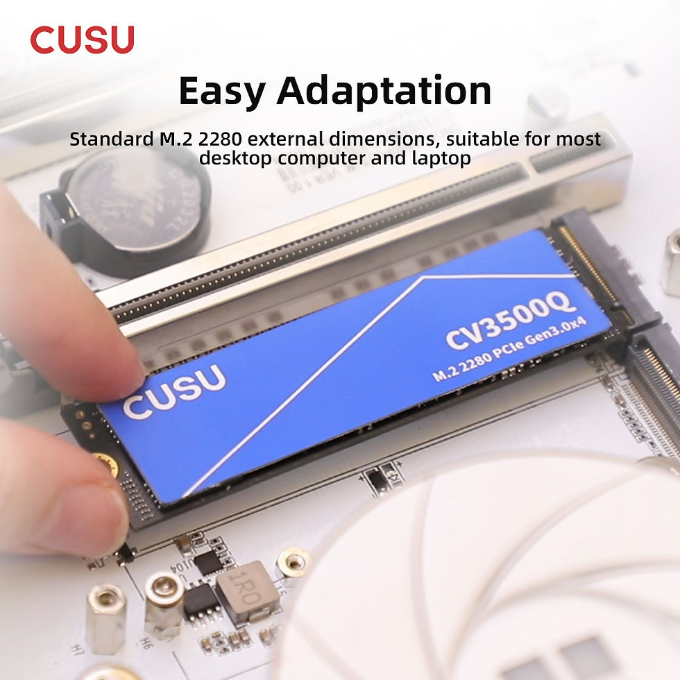 Thumbnail: CUSU SSD 512GB 1TB 2TB M.2 NVMe M2 SSD Hard Drive Solid State Disk for Laptop De