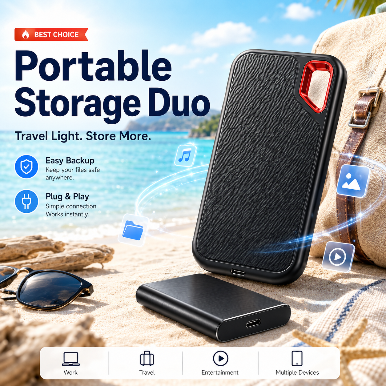 4TB Portable SSD Waterproof Shockproof for Desktop Computer Plug&Play High Speed