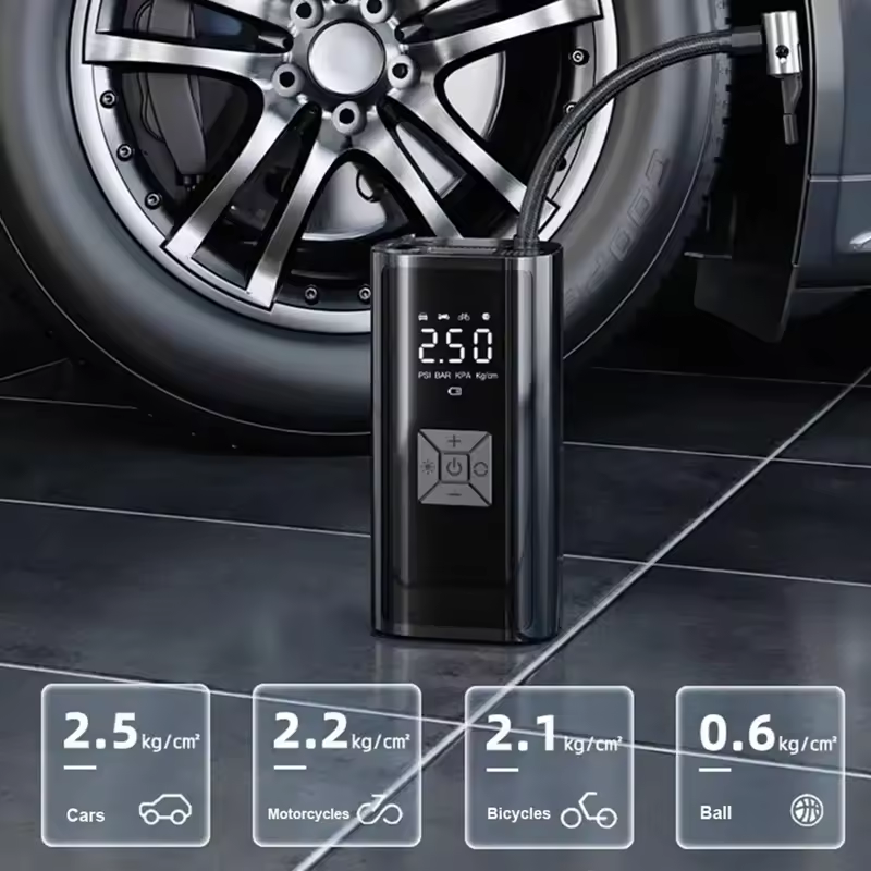 Thumbnail: YIJU Wireless Air Pump 150psi Portable Electric Tire Inflator For Car Bicycle Mo