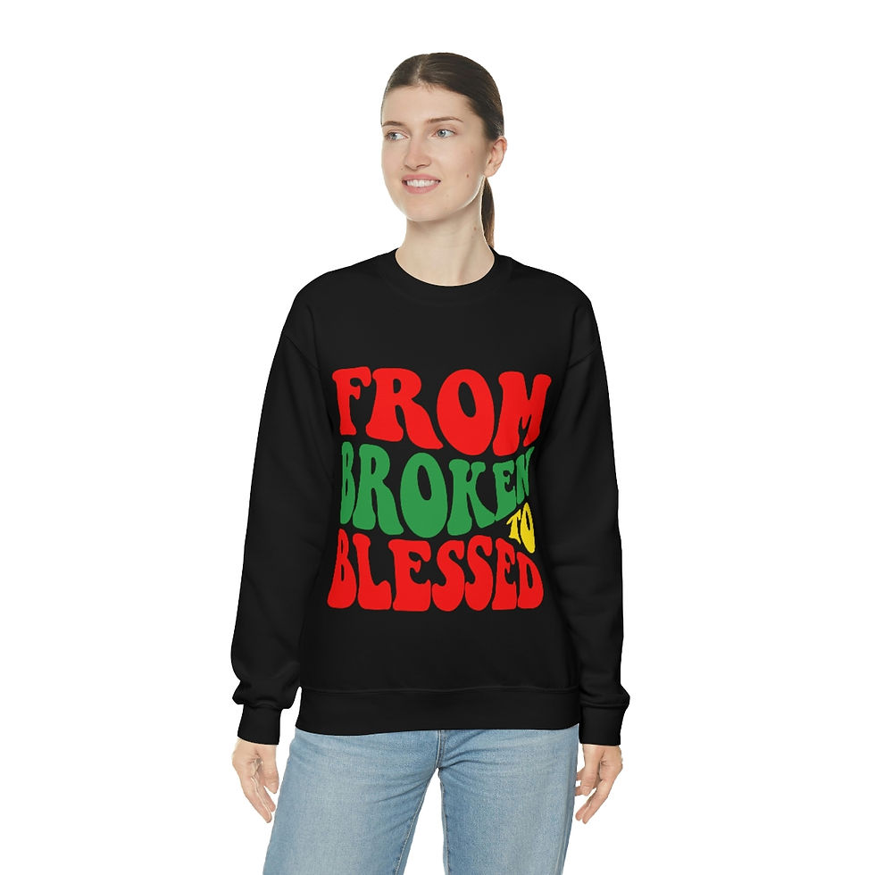 Thumbnail: FROM BROKEN TO BLESSED  Unisex Heavy Blend™ Crewneck Sweatshirt