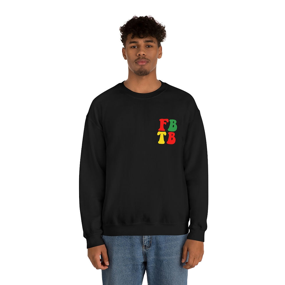 Thumbnail: FROM BROKEN 2 BLESSED BACK & FBTB POCKET Unisex Heavy Blend™ Crewneck Sweatshirt
