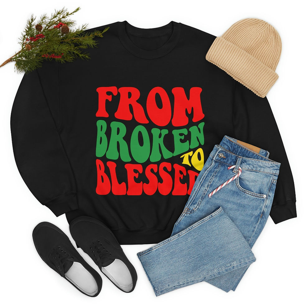 Thumbnail: FROM BROKEN TO BLESSED  Unisex Heavy Blend™ Crewneck Sweatshirt