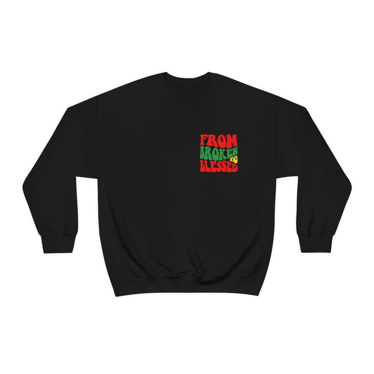 FROM BROKEN 2 BLESSED POCKET W/ FBTB BIG Unisex Heavy Blend™ Crewneck Sweatshirt