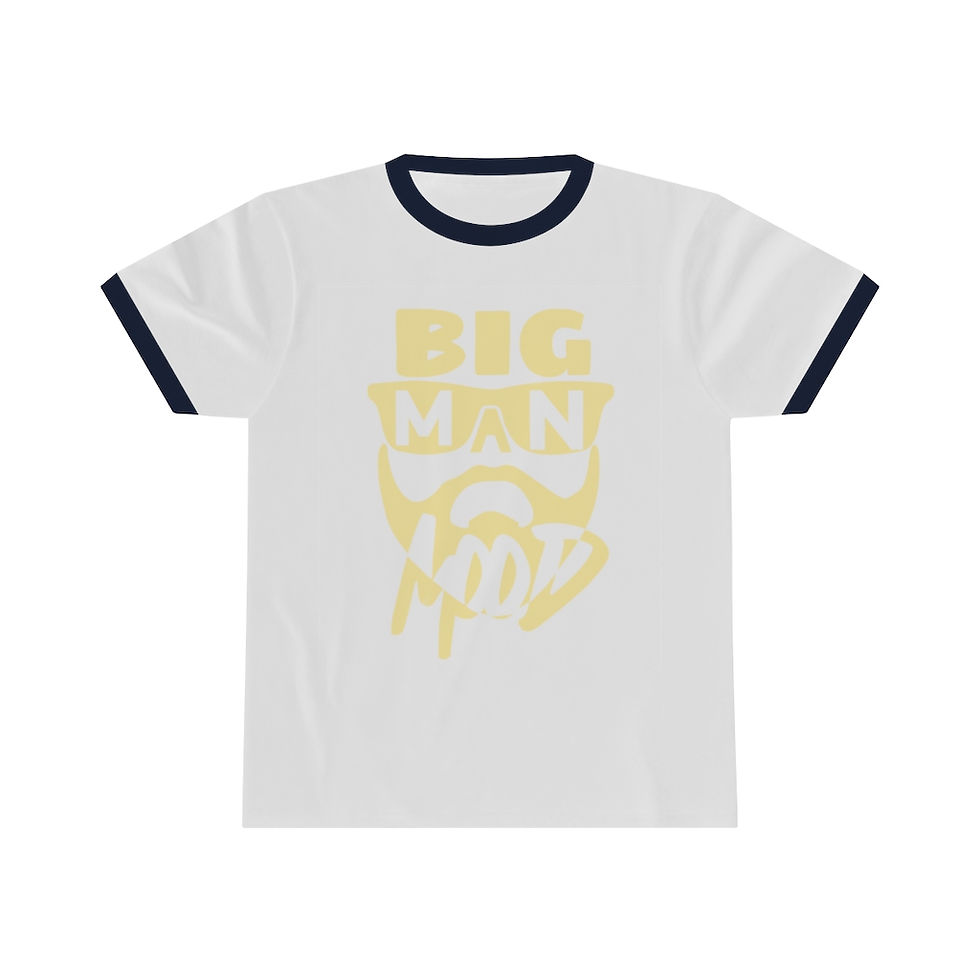 Thumbnail: CREAM BIG MAN MOOD Unisex Ringer Tee