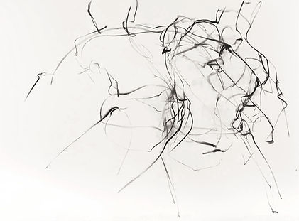 Rosalie Watkins drawing artist crossing passing torso inter linked
