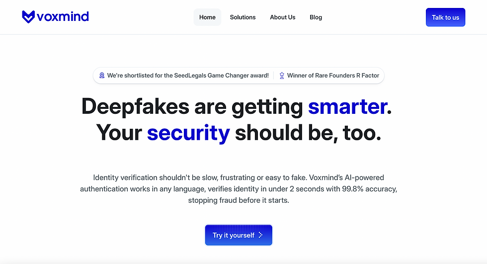 The new Voxmind website