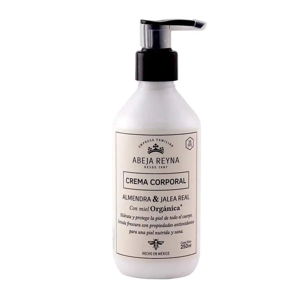 Body cream of almond and royal jelly.