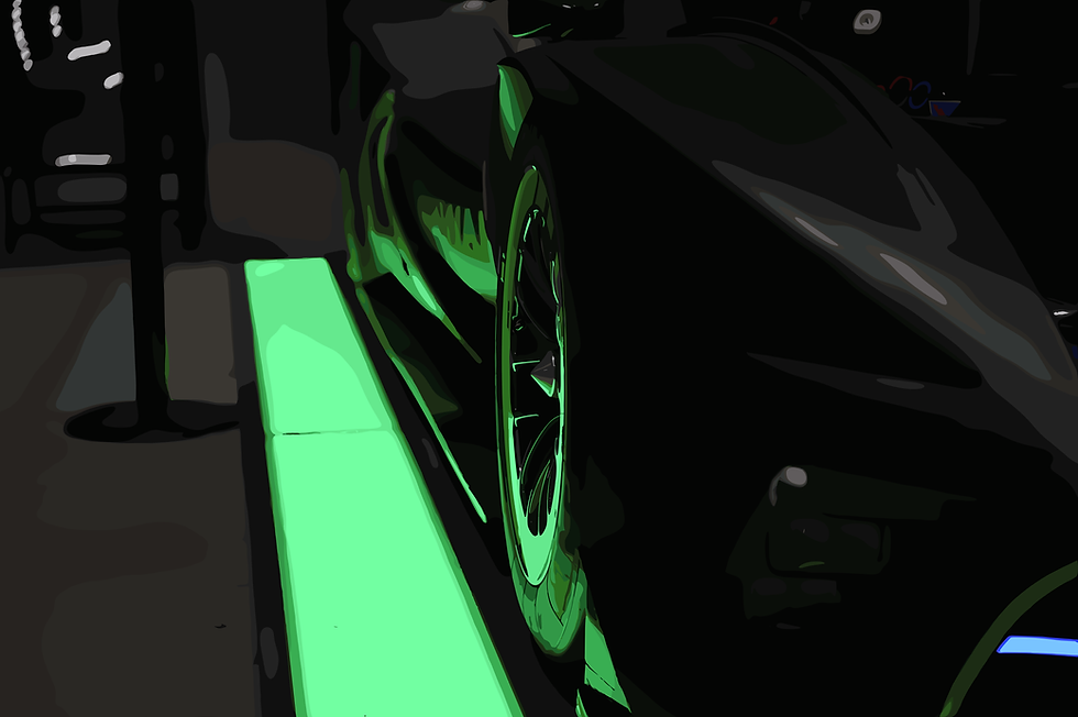 Detail-Bild eines Rads einem 24h von LeMans-Rennwagen