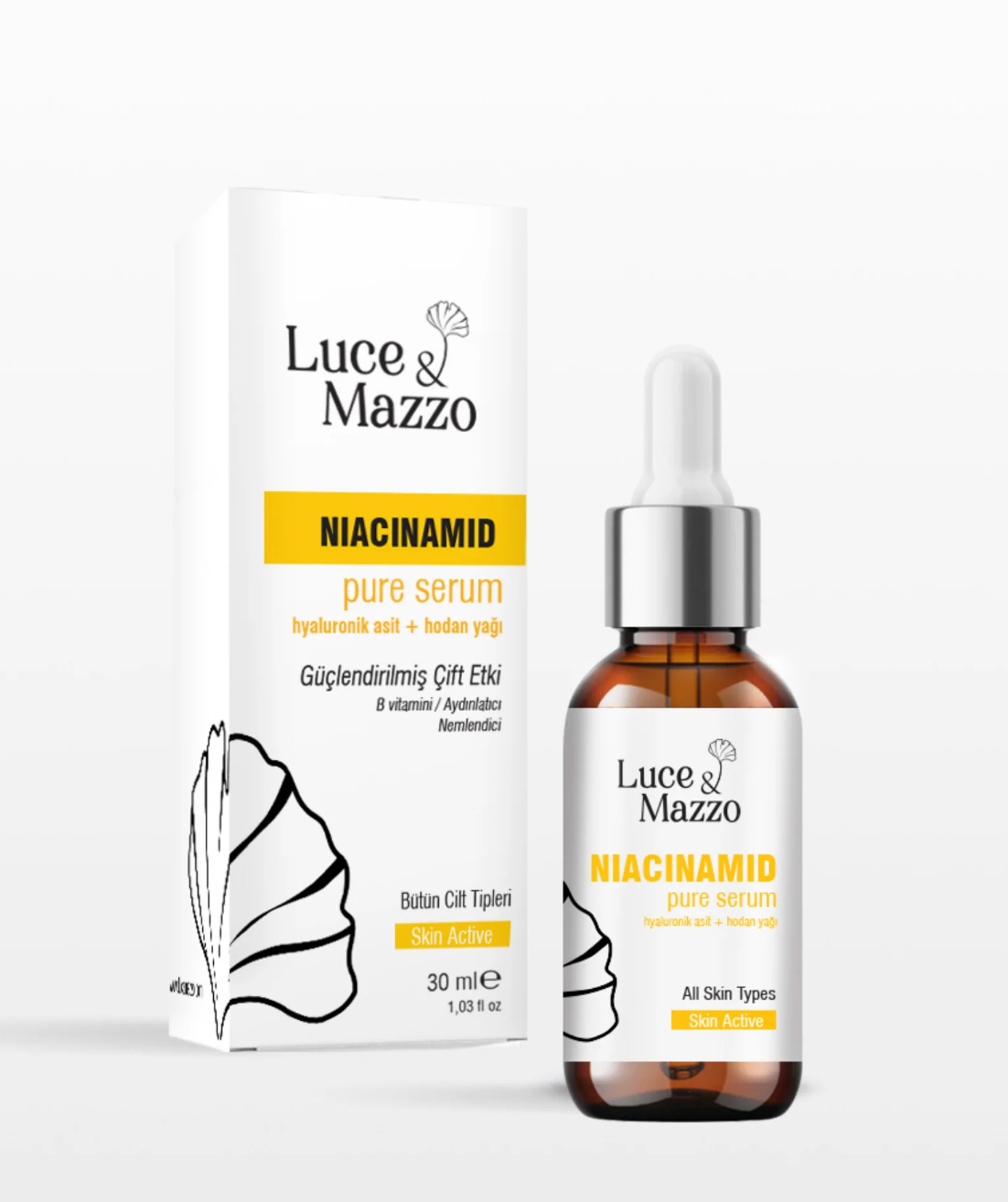 Yağ Dengeleyici & Nemlendirici Cilt Serumu 30 ml – Niacinamide & Hyaluronik Asit