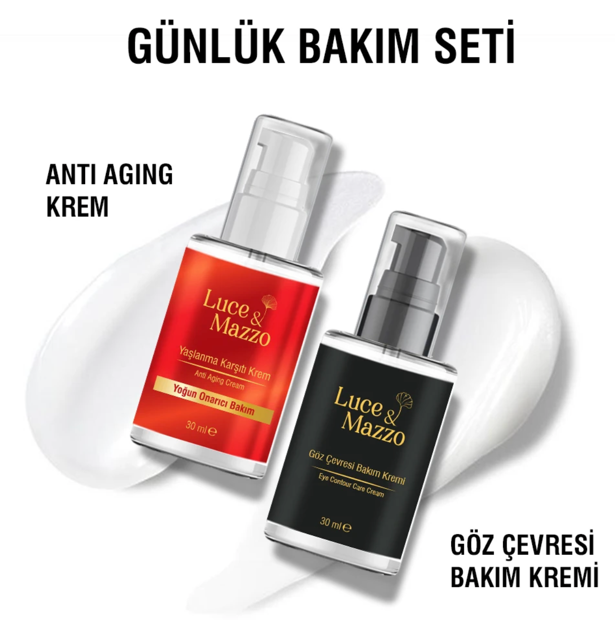 2’li Cilt Bakım Kremi Seti – Yüz ve Göz Çevresi İçin Yoğun Nemlendirme - Hyaluro