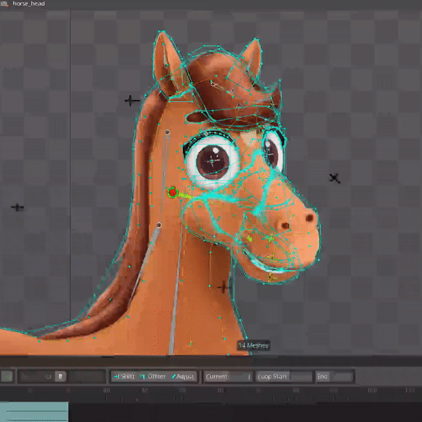 [Complex] Rigging a face in Spine 2D for 3D turn